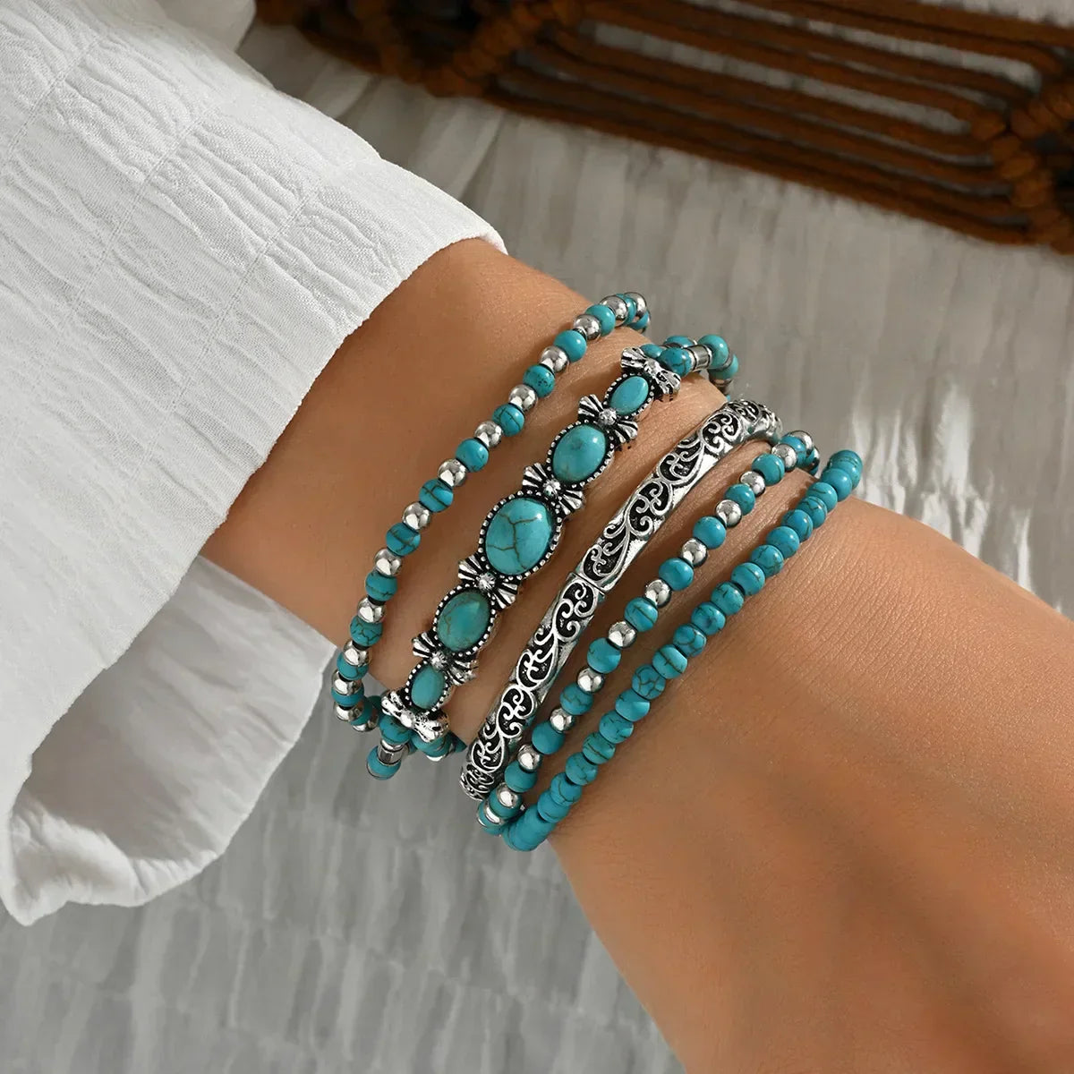 Bohemian Turquoise Bracelet Set