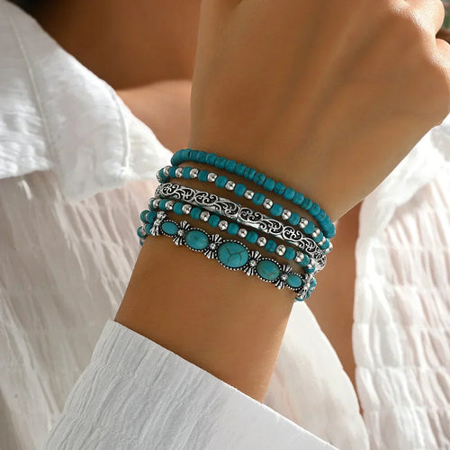 Bohemian Turquoise Bracelet Set