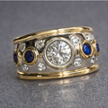 Vintage Gold Oval Stone Ring