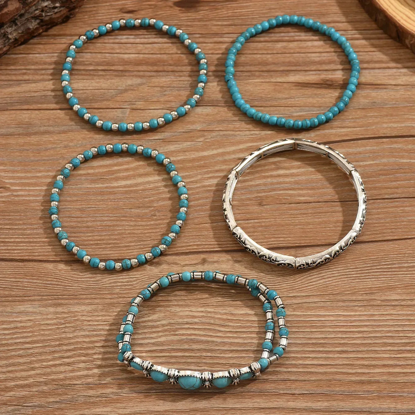 Bohemian Turquoise Bracelet Set