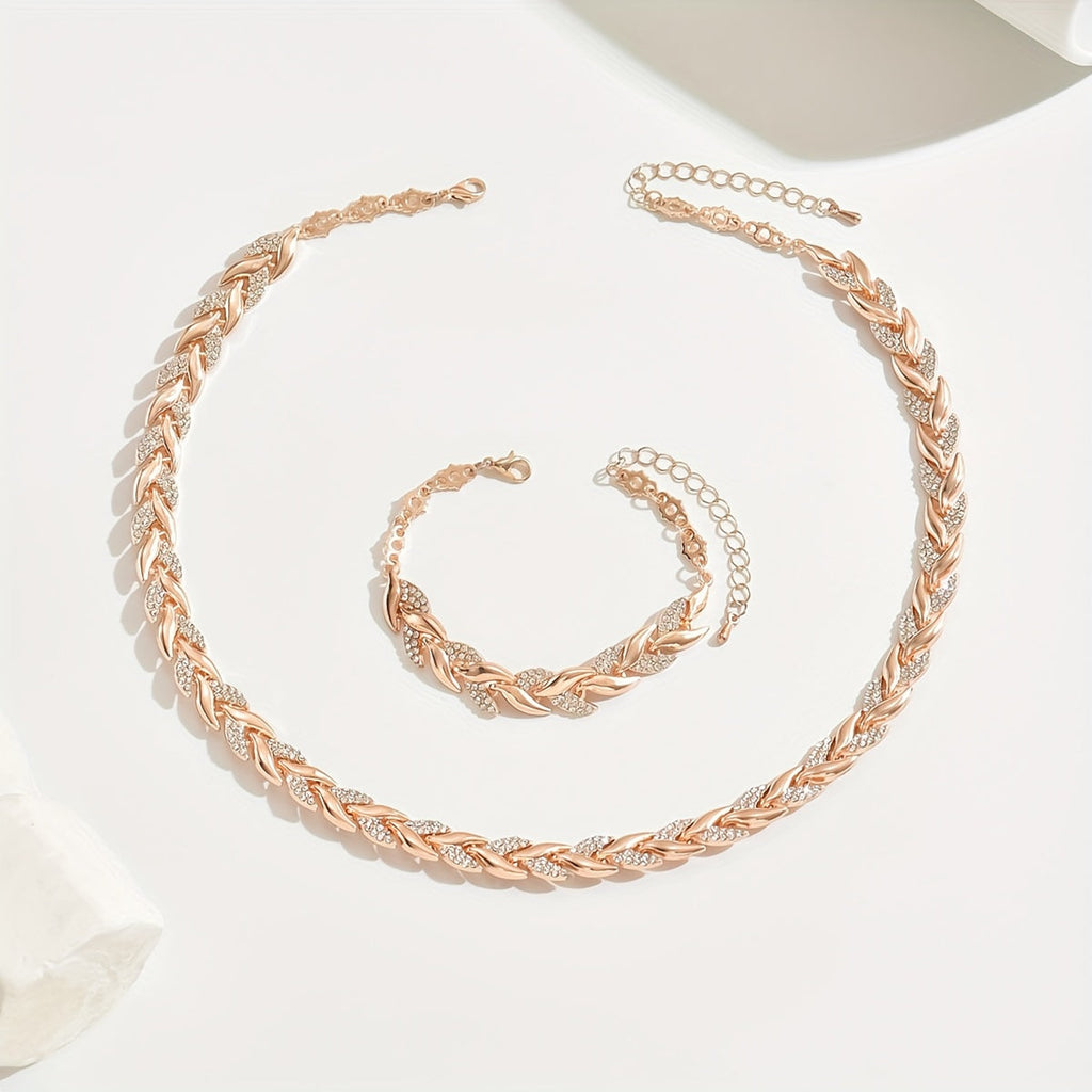 The Elegant Glass Rhinestone Fish Tail Set