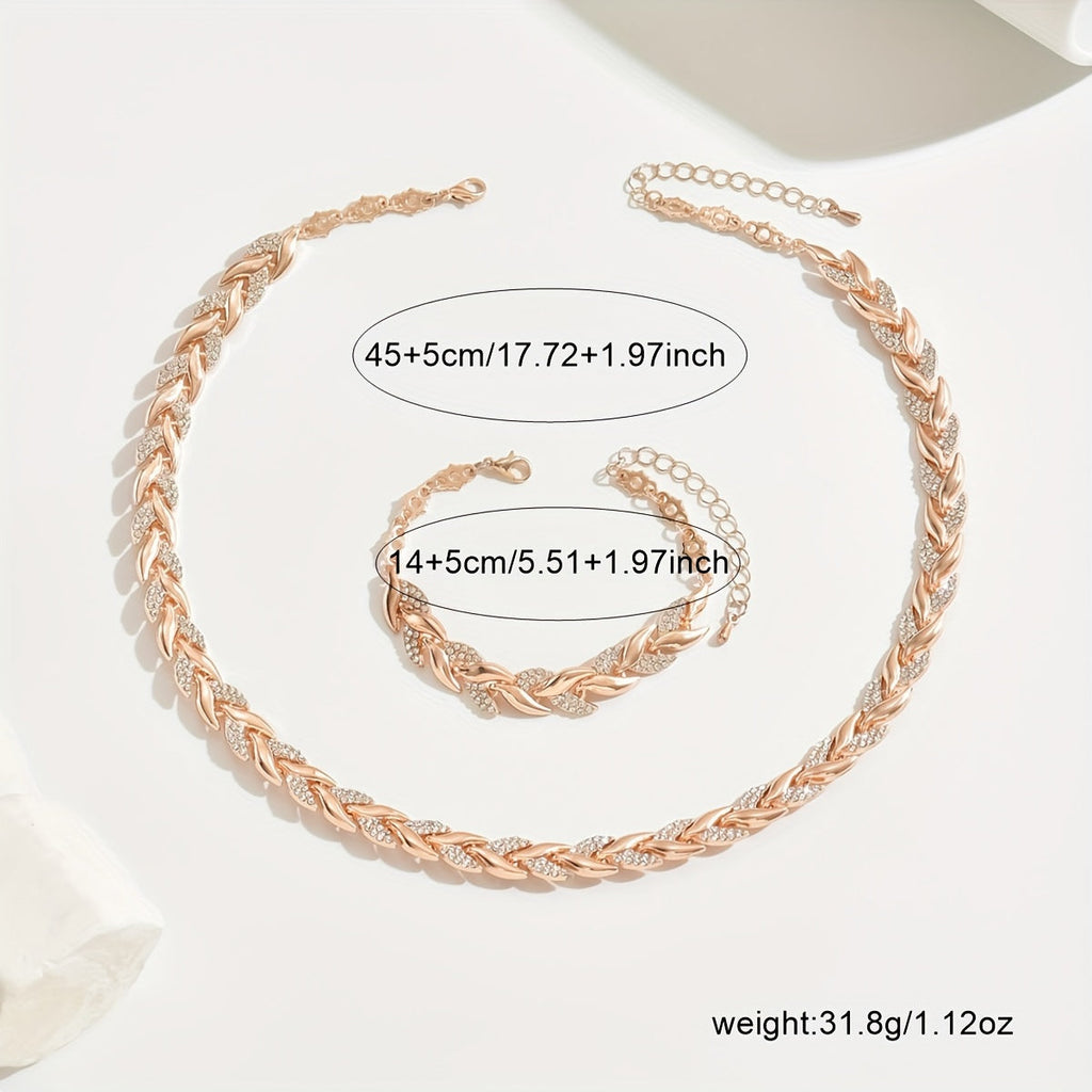The Elegant Glass Rhinestone Fish Tail Set