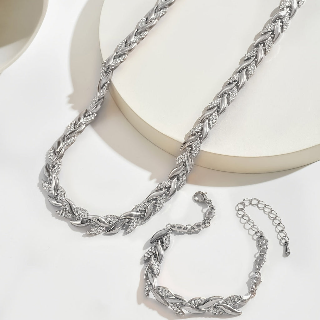 The Elegant Glass Rhinestone Fish Tail Set