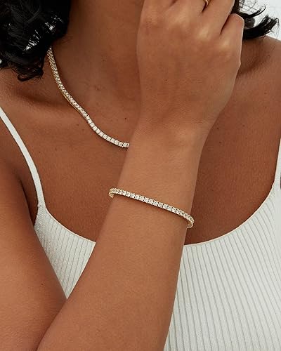 Moissanite Tennis Bracelet | Gold