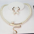 Necklace and Earring Set with Natural Pearls