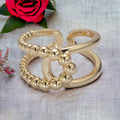 Vittoria Twist Double Band Ring - Gold or Silver