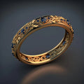 Exotic Fine Blue Zirconia Leaf Ring