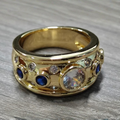 Gold Oval Stone Ring