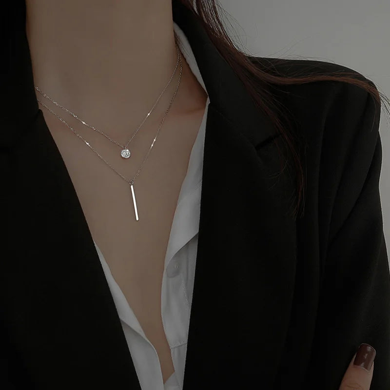 Double Layer Sterling Necklace