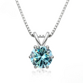 Elegant solitaire necklace with moissanite