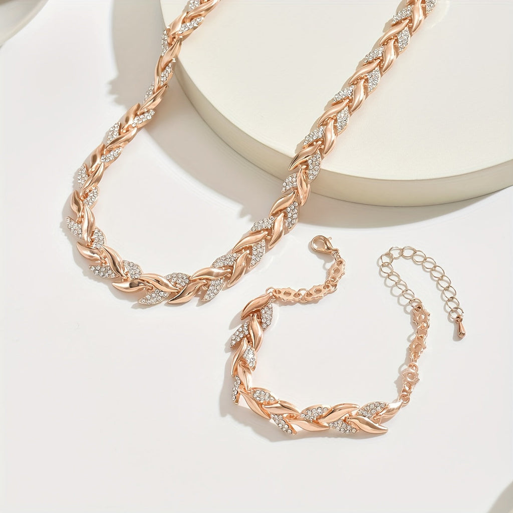 The Elegant Glass Rhinestone Fish Tail Set