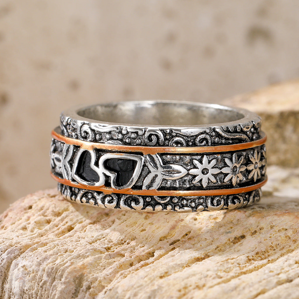 Engraved Silver Heritage Ring
