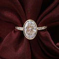 White Moissanite Ring