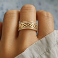 Brilliant Hollow Gold Ring