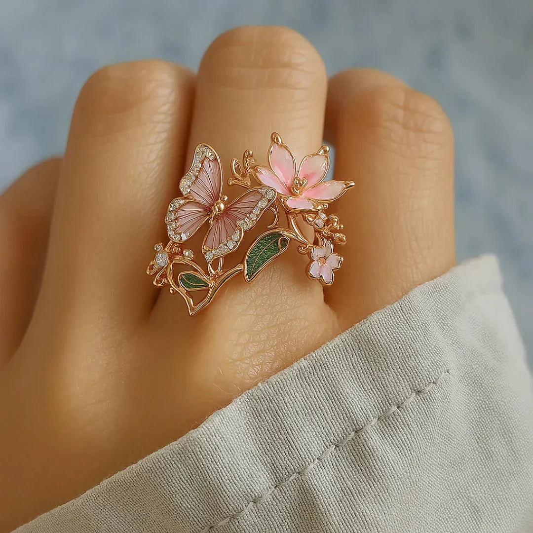 Radiant Butterfly Zirconia Ring