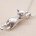 925 Sterling Silver Playful Kitty Necklace
