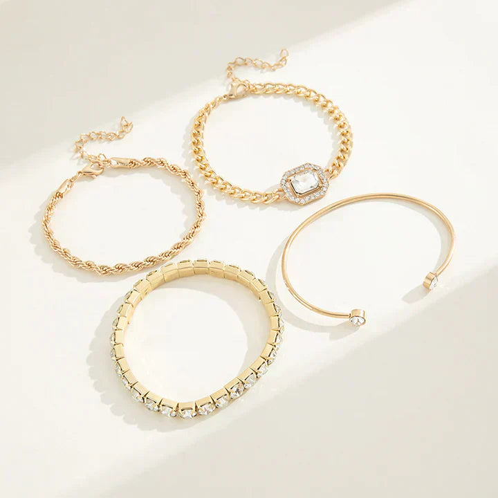 The Calvina Bracelet Set | Gold